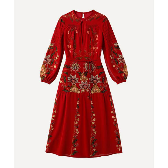 Farm Rio Dresses & Skirts - NEW, FARM Rio Long Sleeve Dress in Berry Garden Sz XL #MD1438